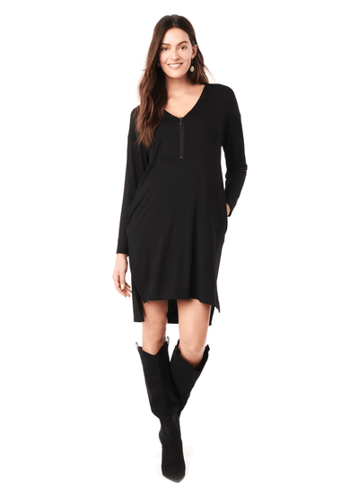 Loyal Hana Farah Long Sleeve Nursing + Maternity Midi Dress