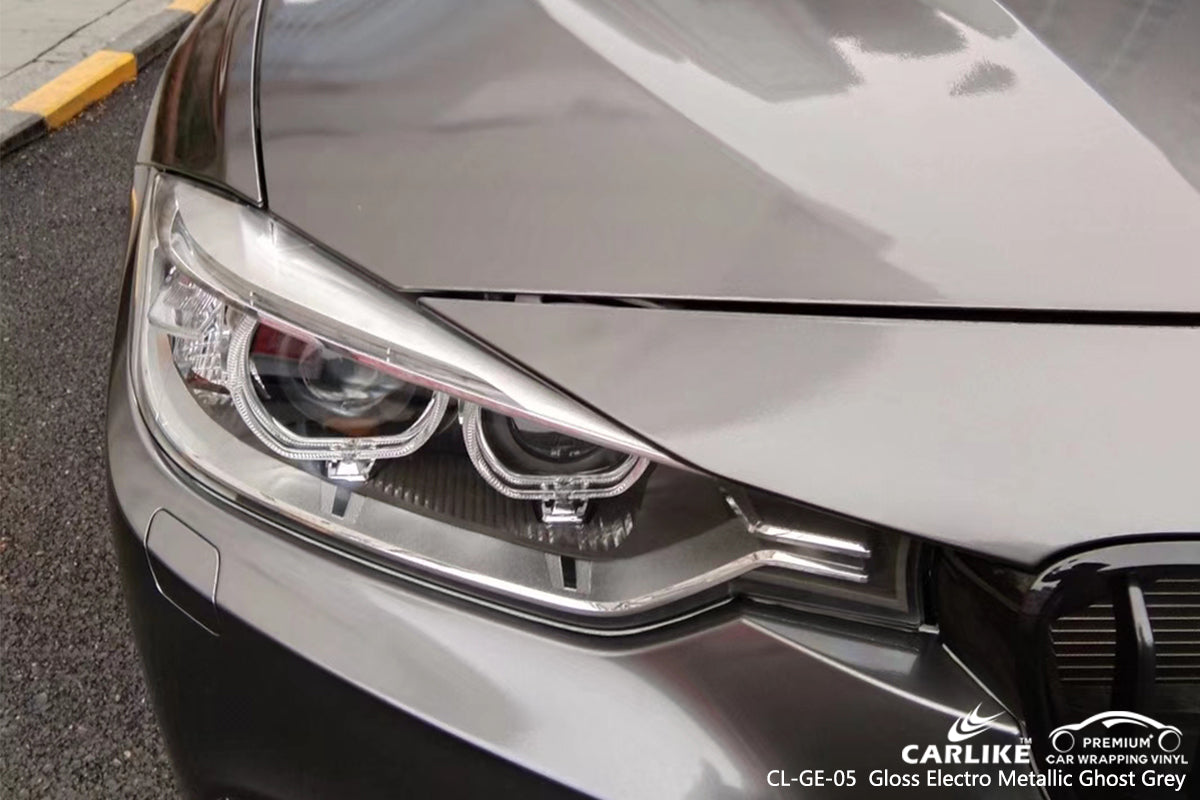 CARLIKE CL-GE-05 gloss electro metallic ghost grey vinyl auto wrap Occitanie France