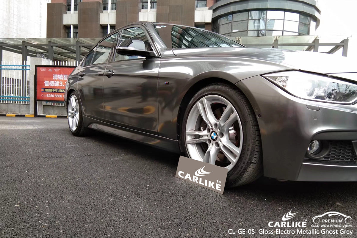 CARLIKE CL-GE-05 gloss electro metallic ghost grey vinyl auto wrap Occitanie France