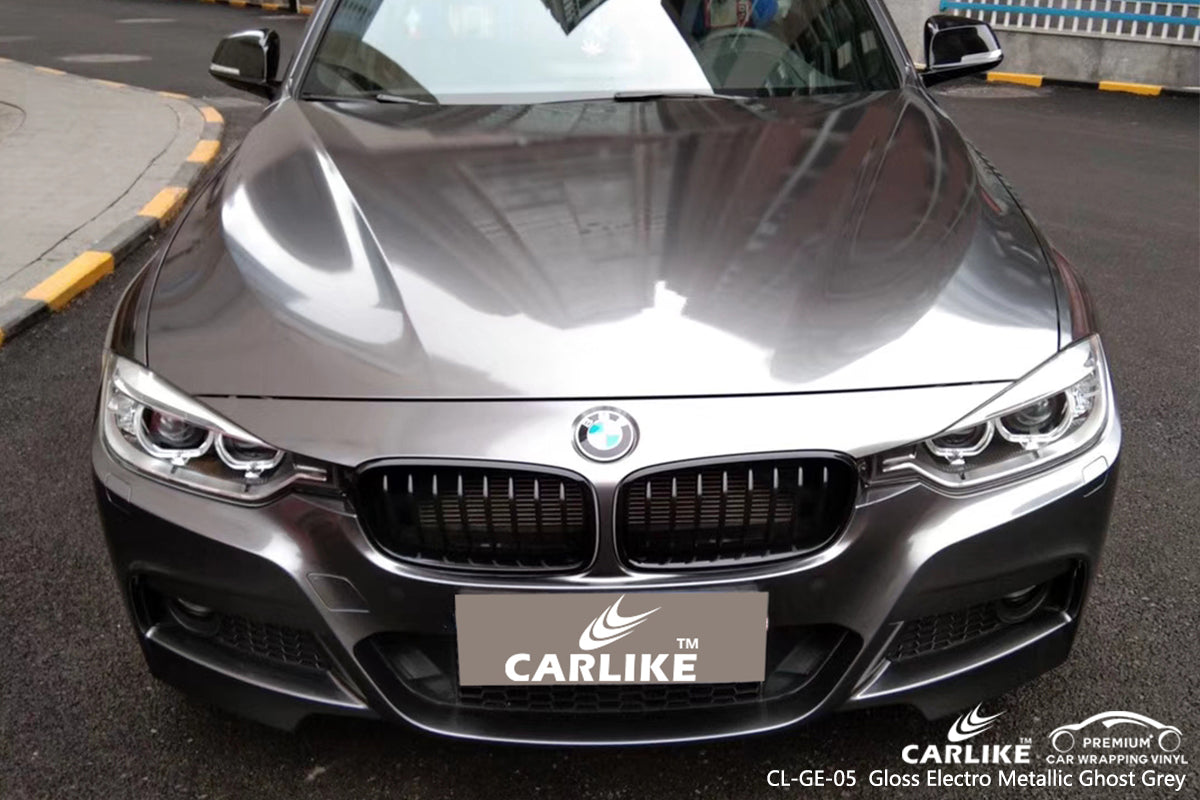 CARLIKE CL-GE-05 gloss electro metallic ghost grey vinyl auto wrap Occitanie France