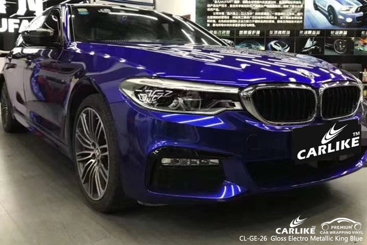 CARLIKE CL-GE-26 gloss electro metallic king blue vinyl vehicle wrap North West South Africa