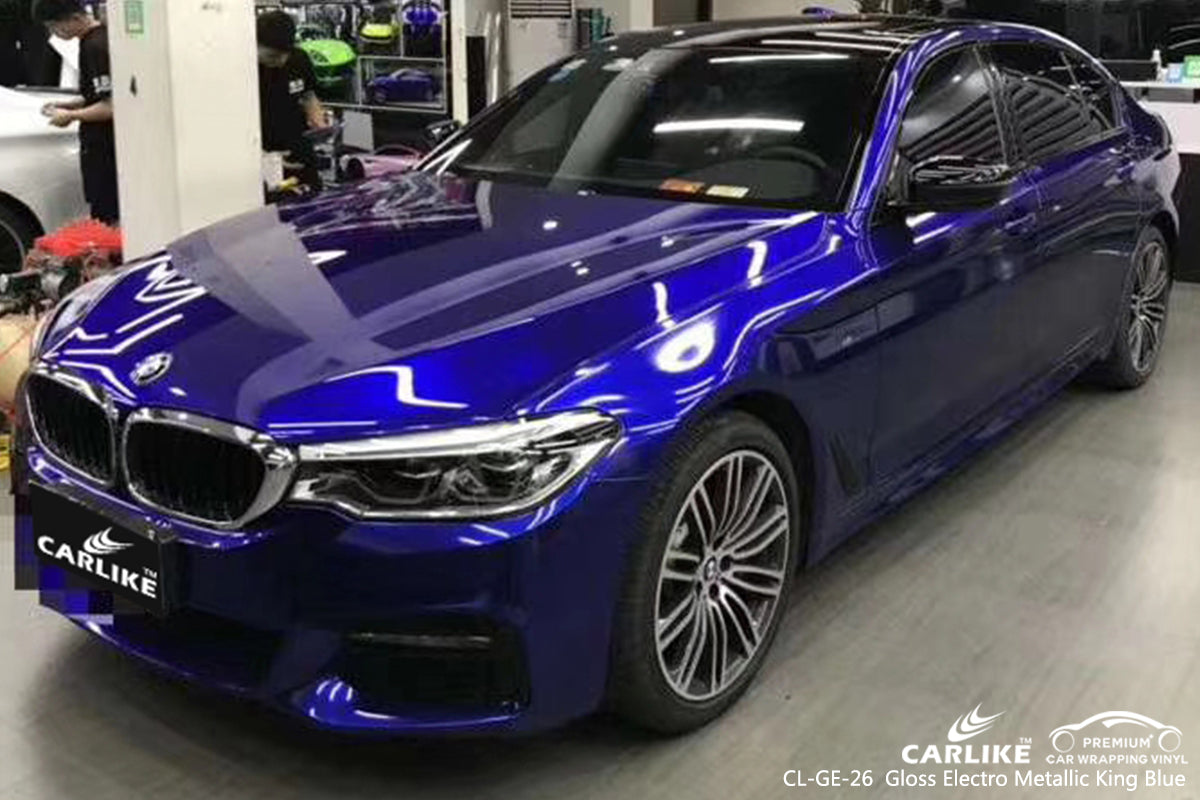 CARLIKE CL-GE-26 gloss electro metallic king blue vinyl vehicle wrap North West South Africa