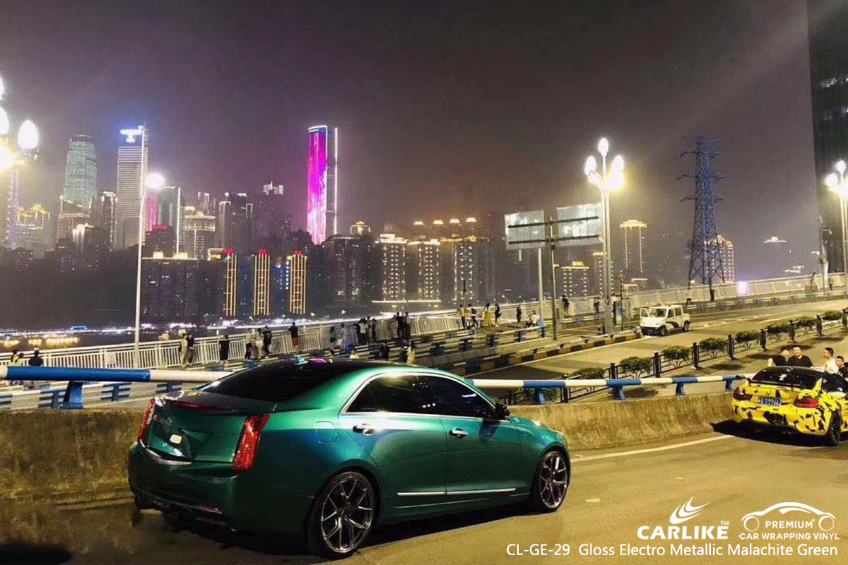 CARLIKE CL-GE-29 gloss electro metallic malachite green car wrap film Sarawak Malaysia