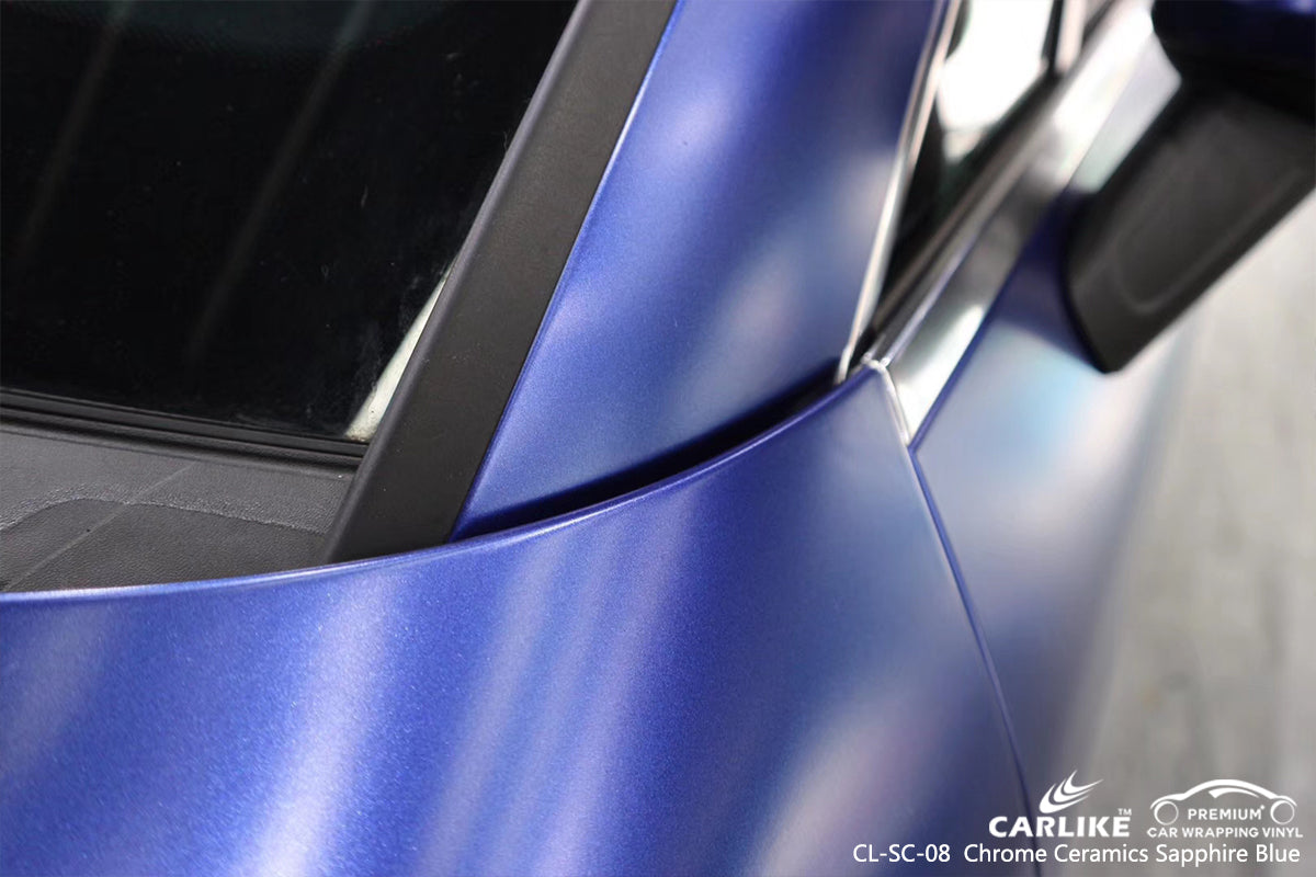 CARLIKE CL-SC-08 chrome céramique saphir bleu vinyle wrap voiture Malacca Malaisie