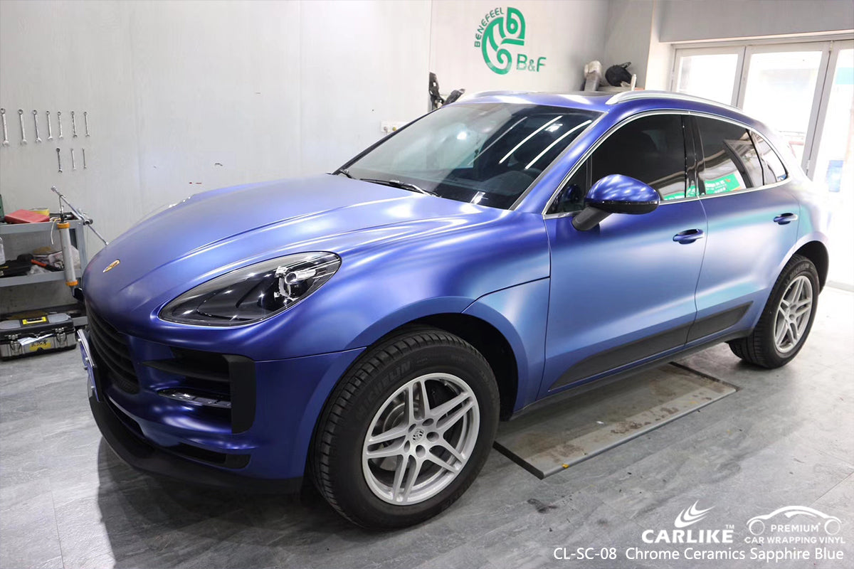 CARLIKE CL-SC-08 chrome céramique saphir bleu vinyle wrap voiture Malacca Malaisie