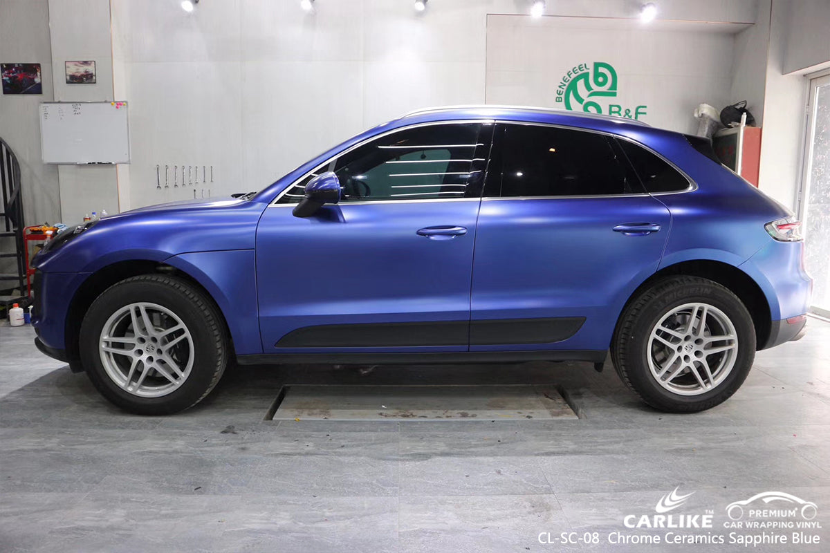 CARLIKE CL-SC-08 chrome céramique saphir bleu vinyle wrap voiture Malacca Malaisie