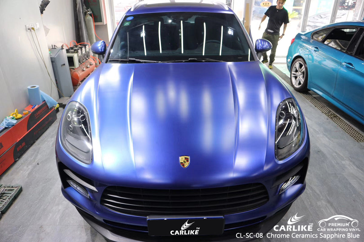 CARLIKE CL-SC-08 chrome céramique saphir bleu vinyle wrap voiture Malacca Malaisie