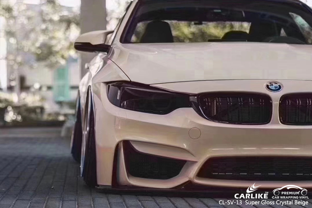 CARLIKE CL-SV-13 super gloss crystal beige vinyl wrapping car Netherlands