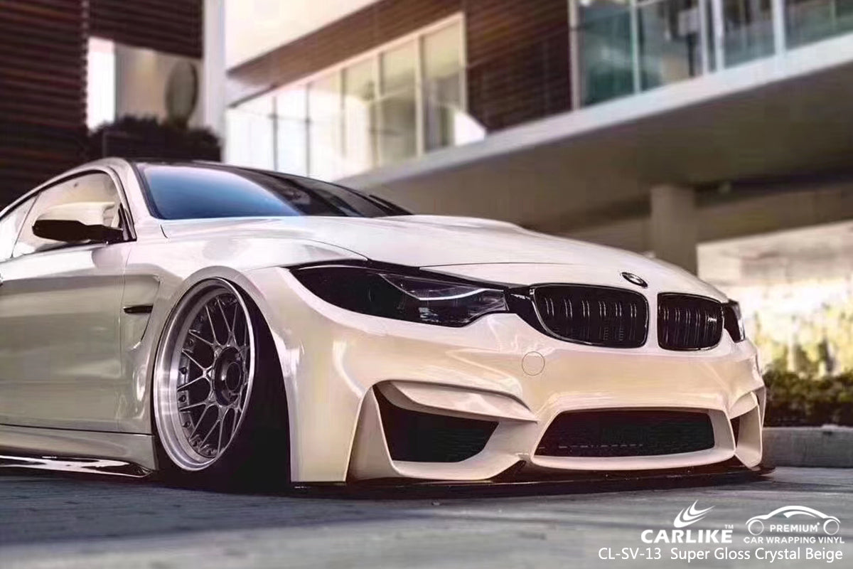 CARLIKE CL-SV-13 super gloss crystal beige vinyl wrapping car Netherlands