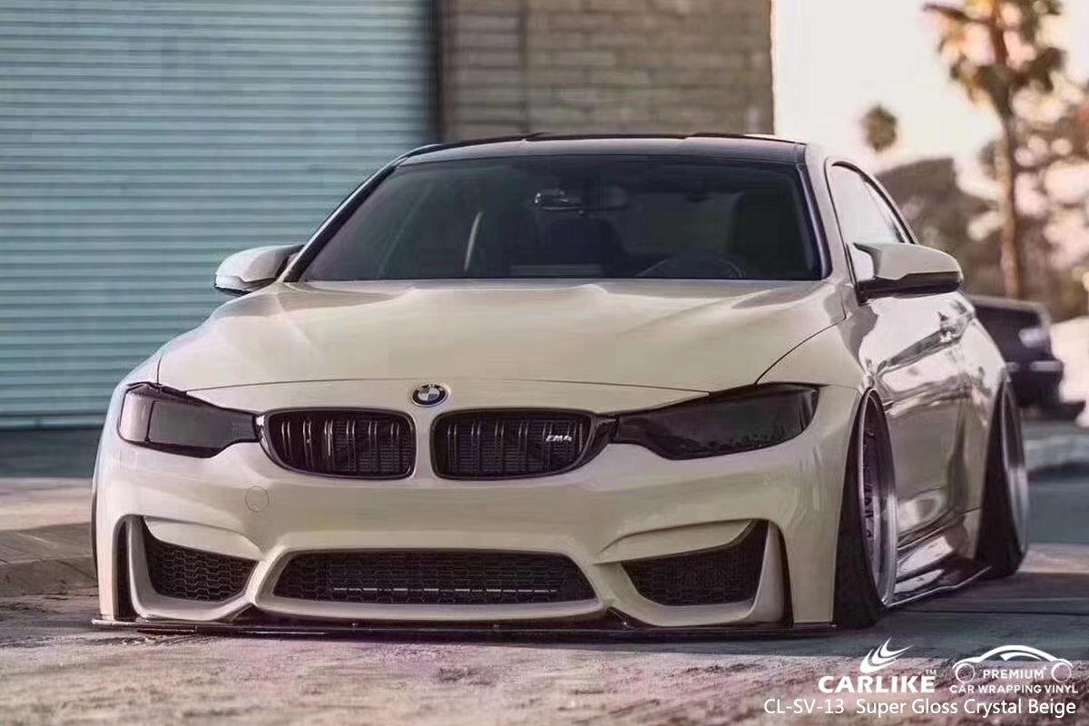 CARLIKE CL-SV-13 super gloss crystal beige vinyl wrapping car Netherlands