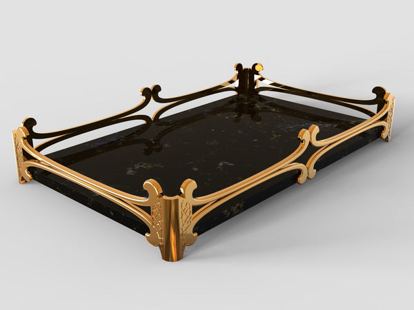 midcentury modern ottoman tray