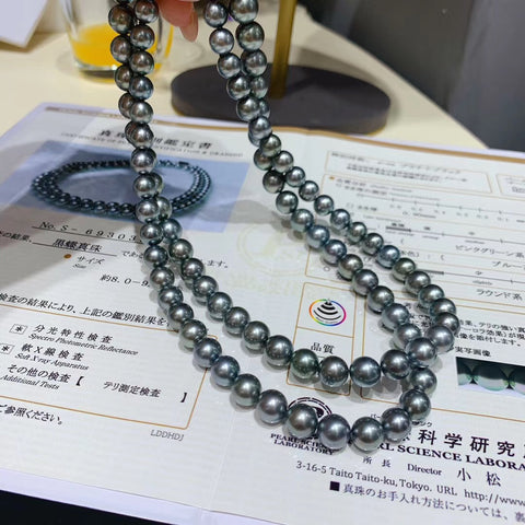 tahitian gray pearl necklace