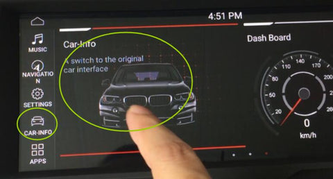 click car info to get into original interface