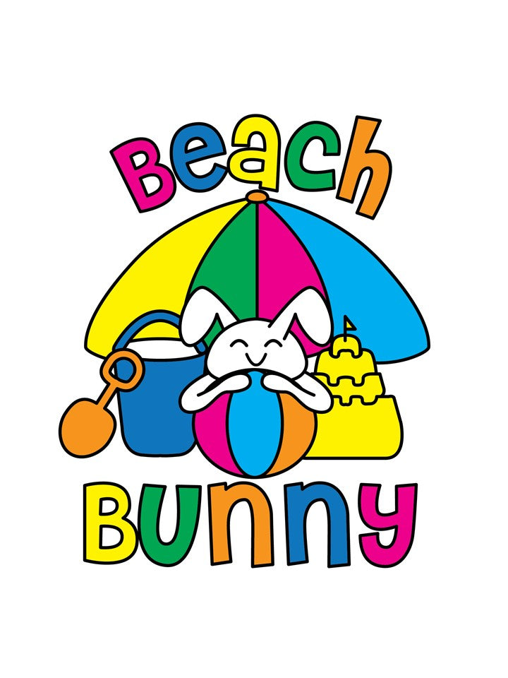 free beach bunny printable wall art, free download