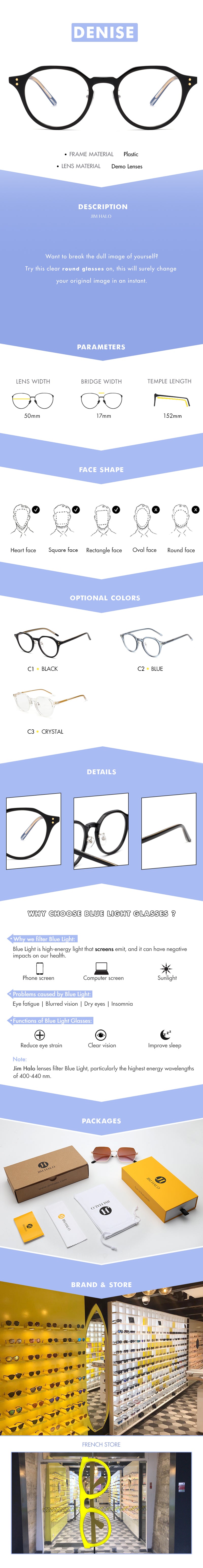 "Want to break the dull image of yourself? Try this clear round glasses on, this will surely change your original image in an instant."