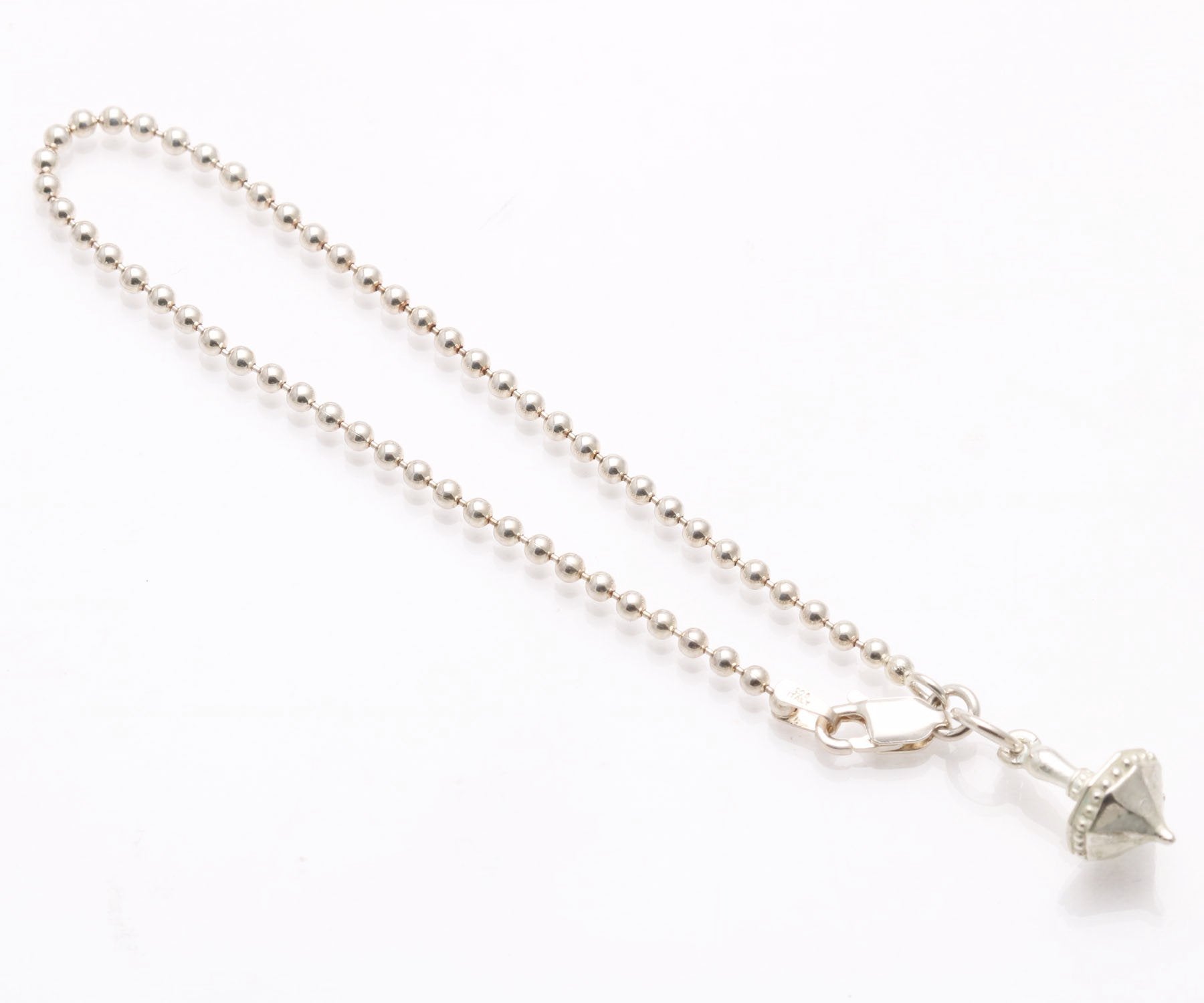sterling silver dreidel 3d bracelet hannukah - jewelryjudaica