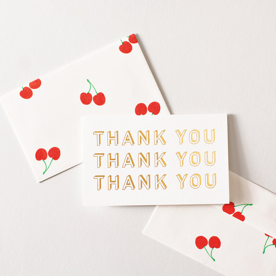poem press thank you gold greeting card