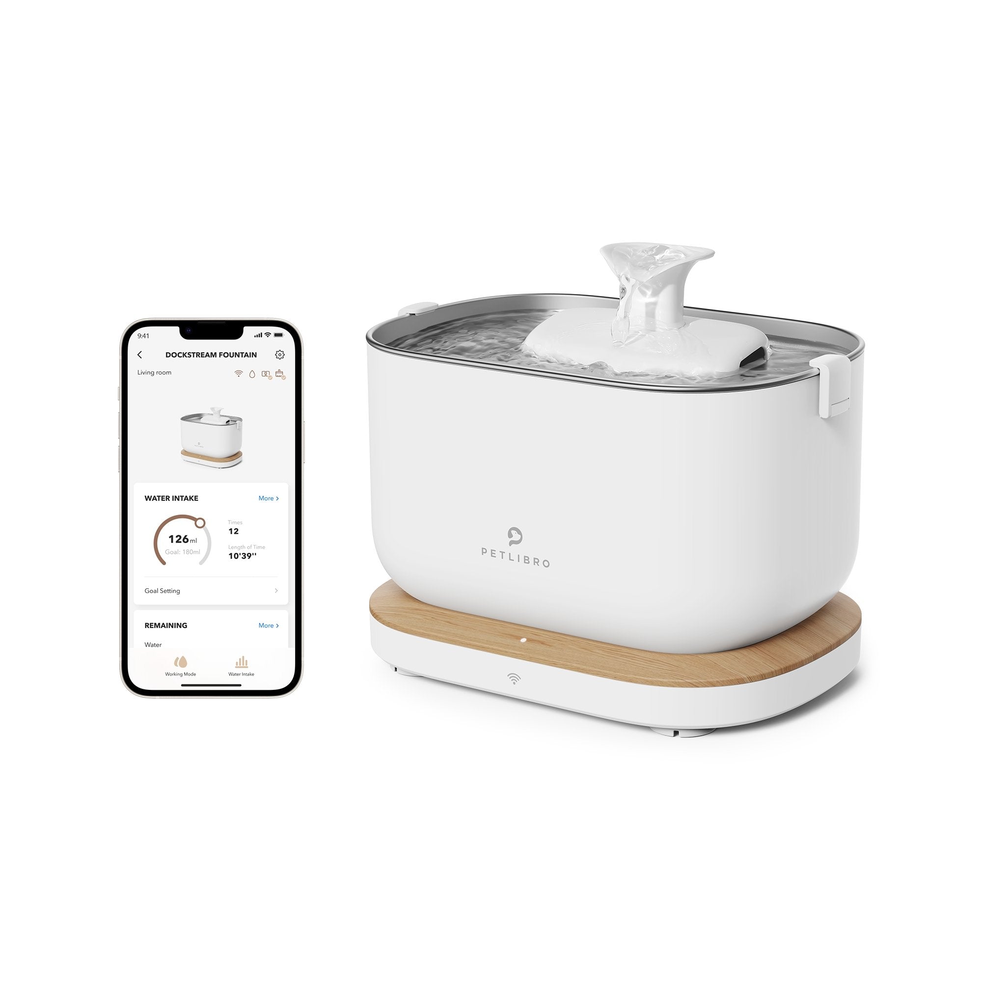 Dockstream App Monitoring Water Fountain - PETLIBRO