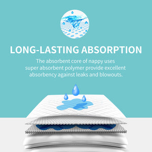 Organic Bamboo Disposable Eco Baby Nappies size 4 (9-14kg) 102 Count