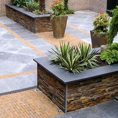 Ledger Stone Planter Boxes