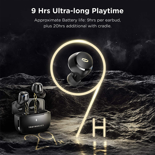 wireless earphones in-ear with aptx stereo bass touch control