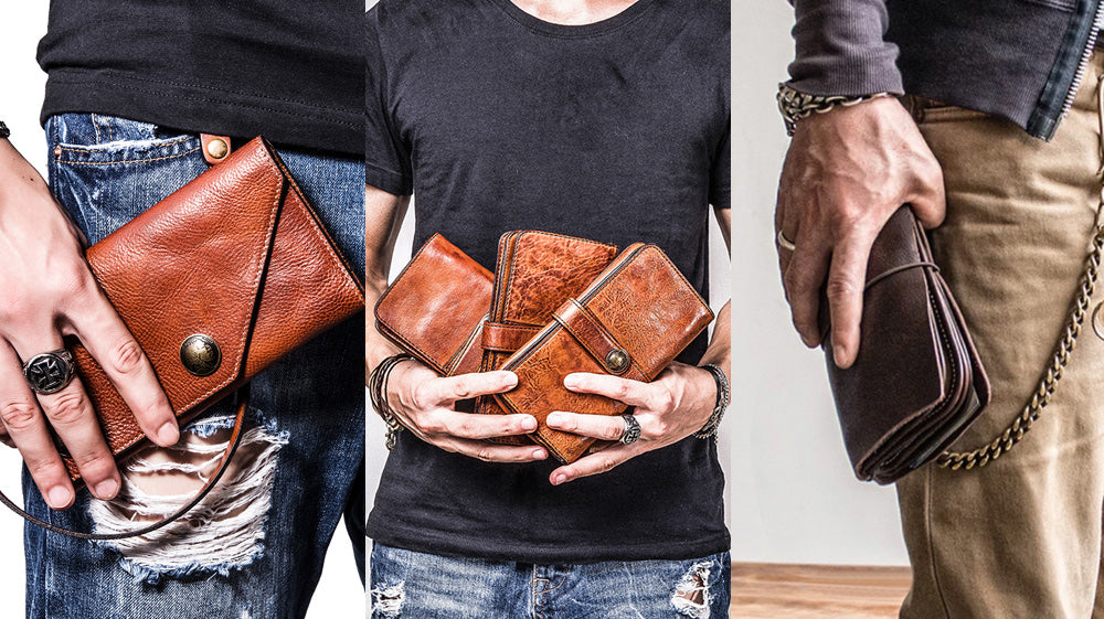 Cool Leather Long wallets for men