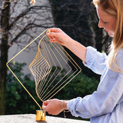 Square Wave 24K sculpture designed by award winning British artist Ivan Black for kinetrika.com