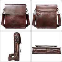 Title 3, Borsa a tracolla retrò da uomo in pelle bovina ...