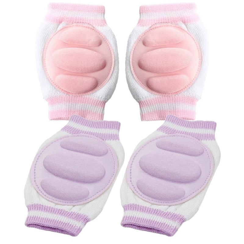 2 Pairs: Tiny Tot Knee Guards Toys & Games Purple/Pink - DailySale