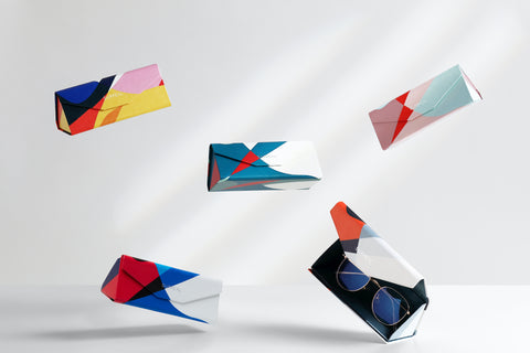 Collection d'étuis à lunettes pliables