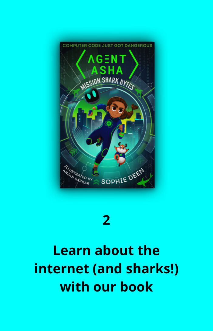 learn about the internet (and sharks!) with our book
