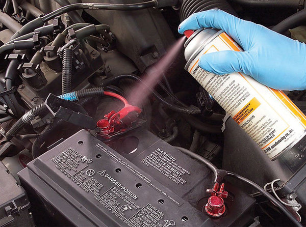 Use Anti-corrosion Spray clean battery