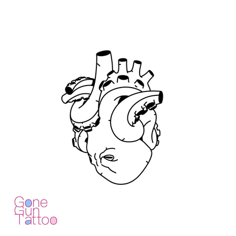 unique heart tattoo design