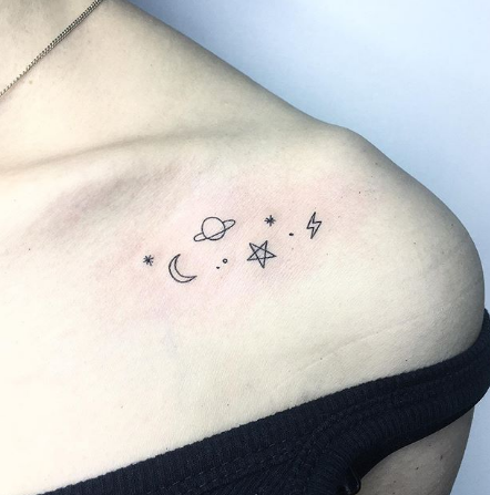 tiny universal tattoo for girls