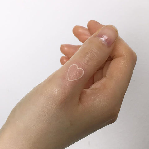 heart finger hand tattoo