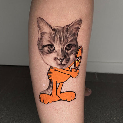 Garfield body cat tattoo