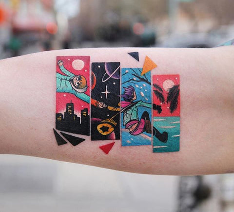 anime special tattoo on forearm