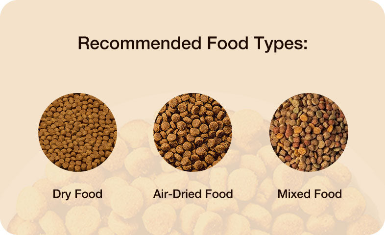 Food Types for wifi pet feeder
