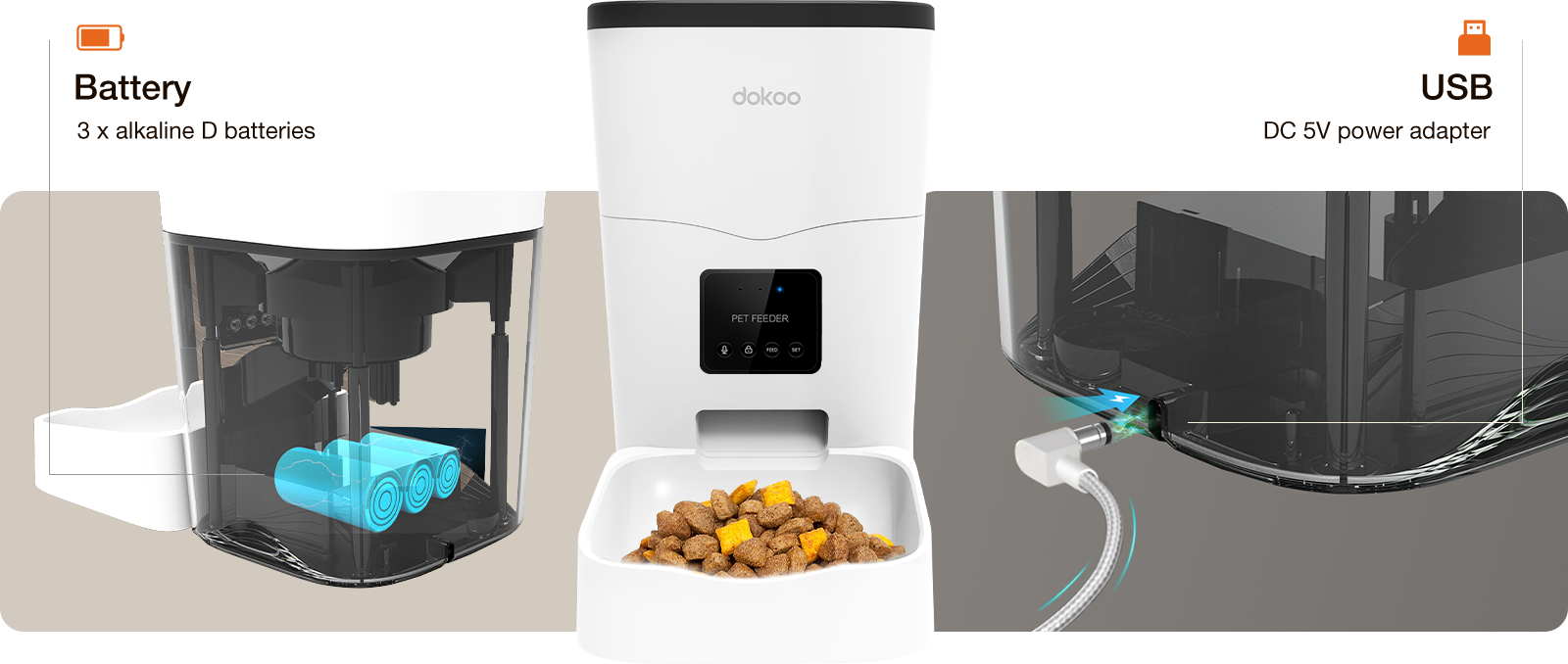 wifi pet feeder charging