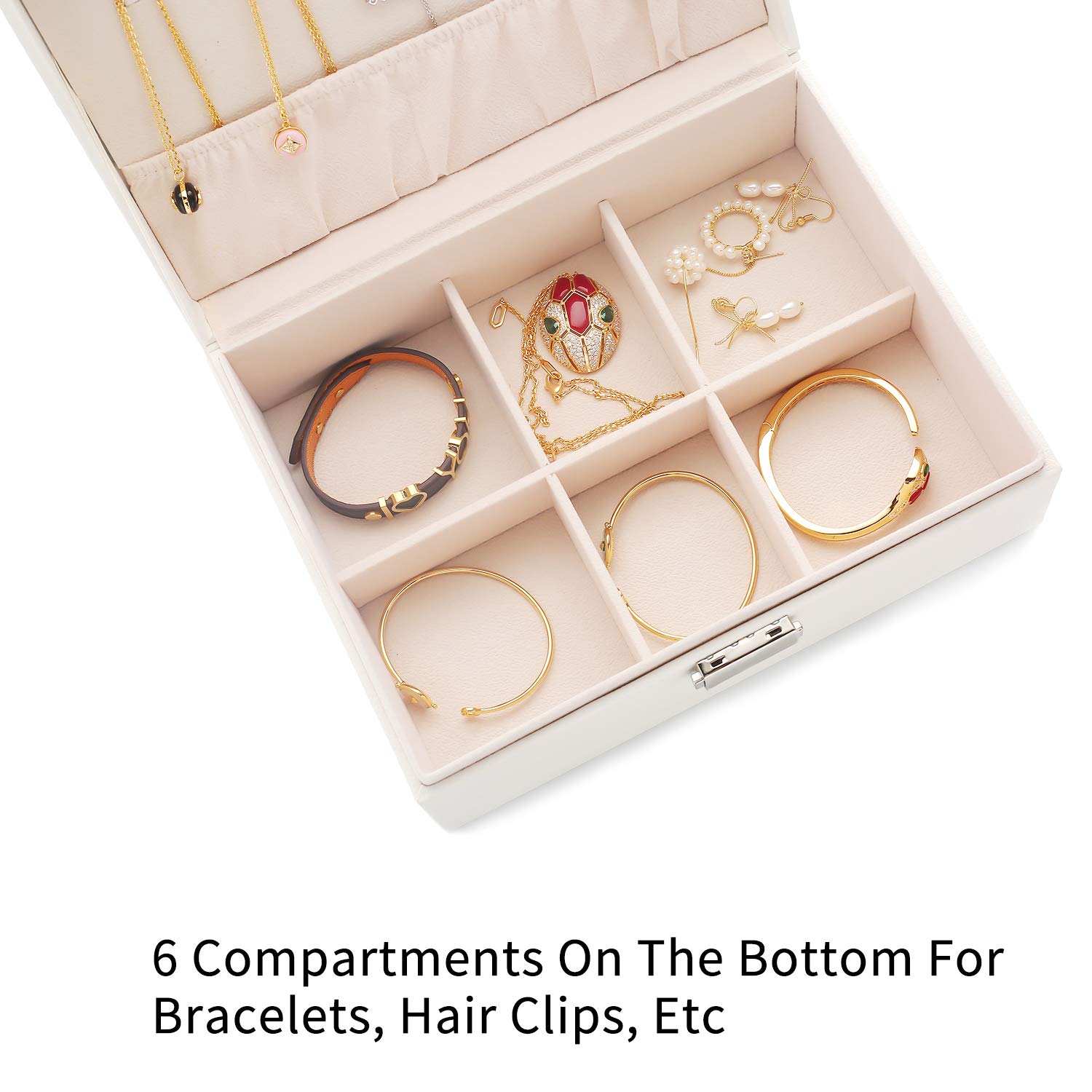 with lock for necklace earring rings bracelet synthetic leather