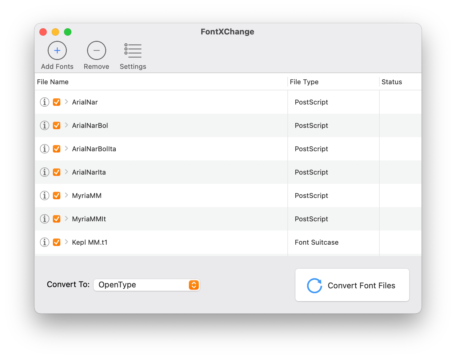 FontXChange for Mac 6.0 破解版 字体格式转换工具