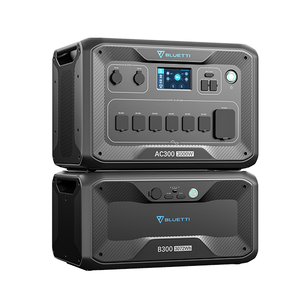 ac300 + b300 lithium iron phosphate battery solar generator