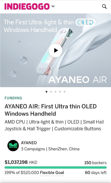 Aya Neo handheld Ryzen 5 gaming rig pre-orders now available worldwide