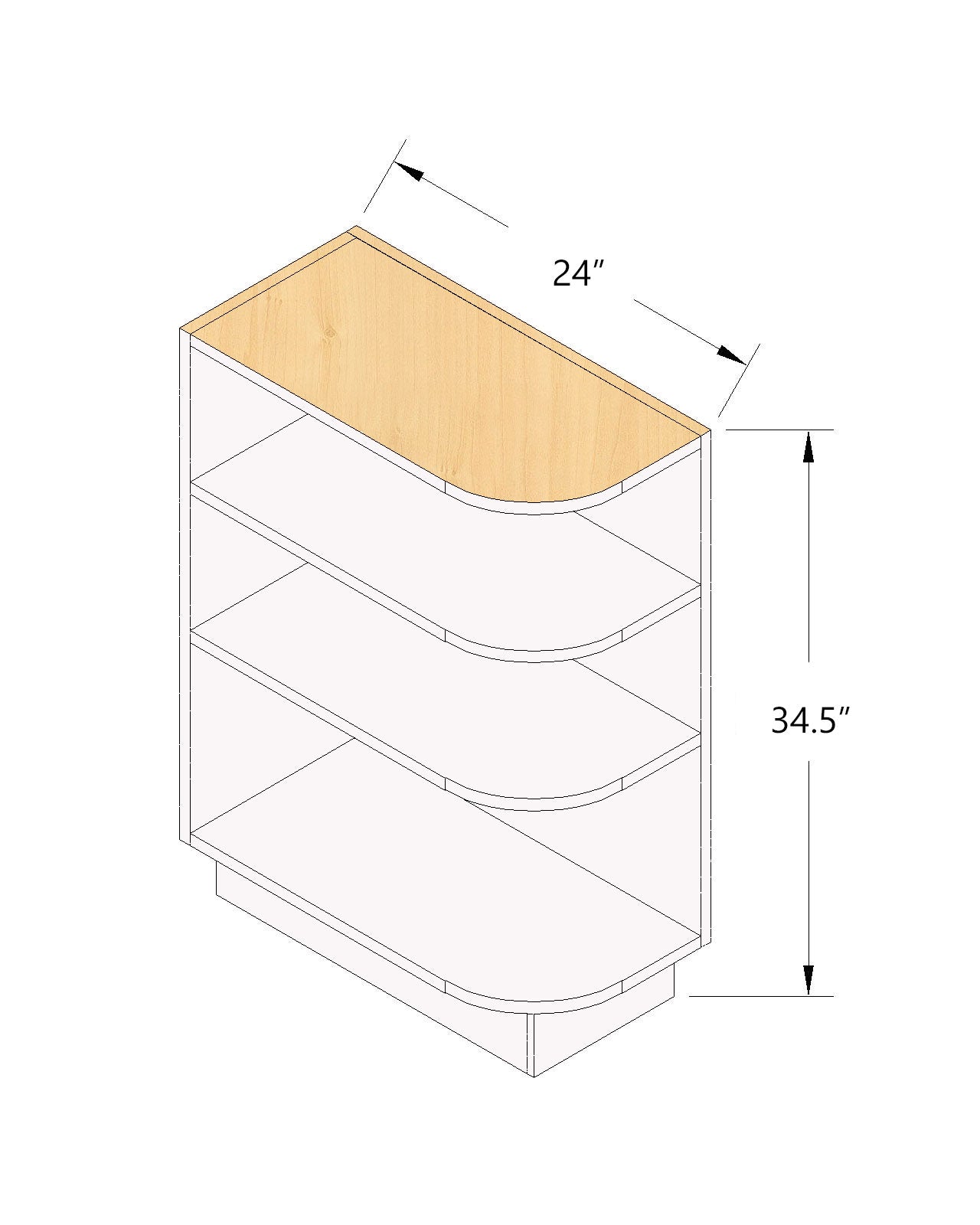  Base End Shelf Cabinet - DI