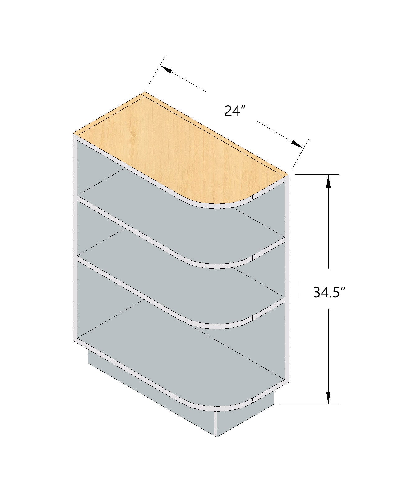  Base End Shelf Cabinet - HA