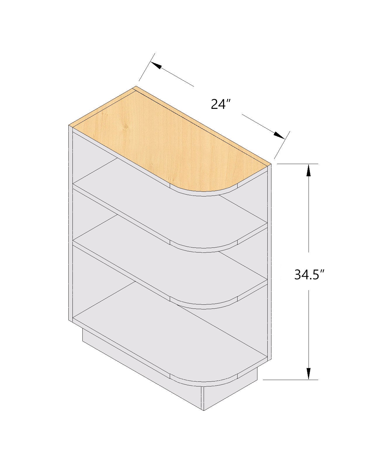  Base End Shelf Cabinet - HF