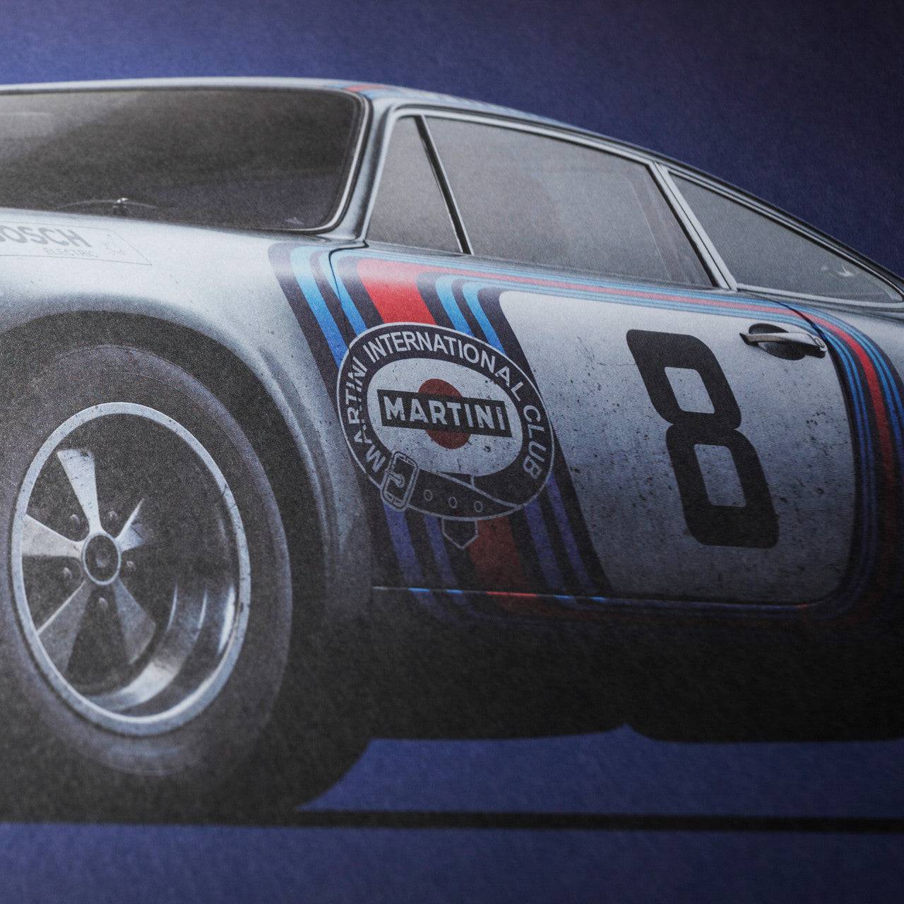 Porsche 911 RSR - Martini - Targa Florio - 1973 - Colors of Speed Poster