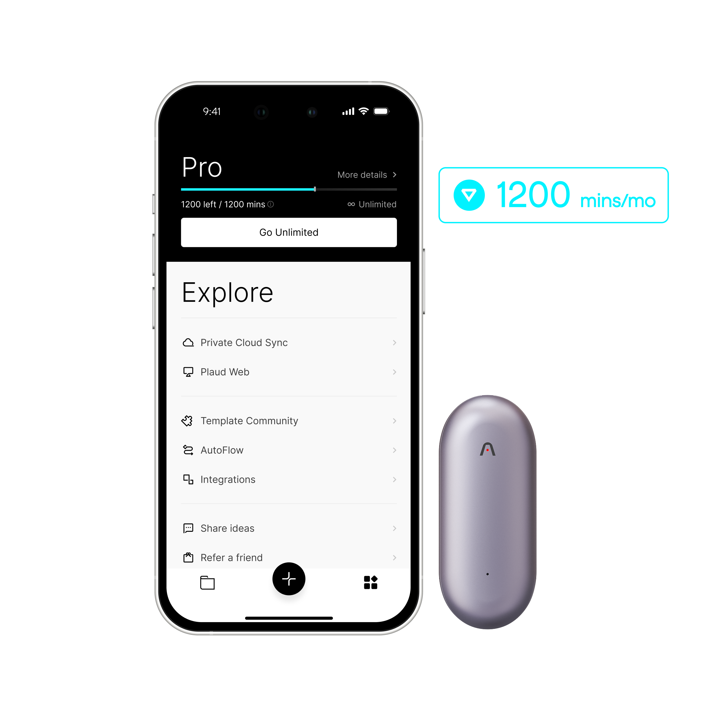 Plaud NotePin & AI Annual Pro Plan