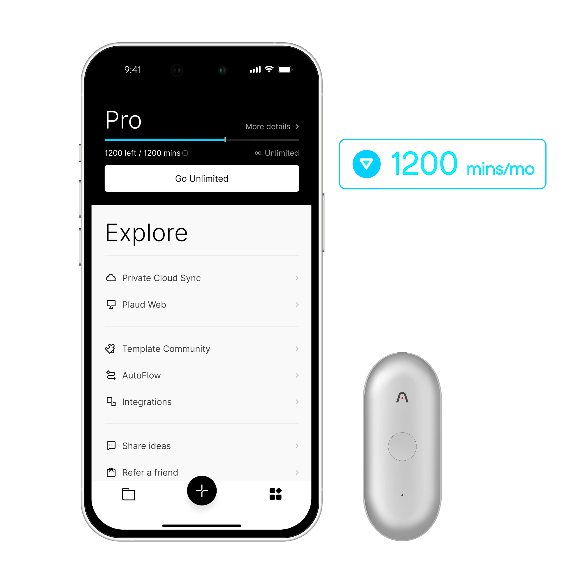 Plaud NotePin S & AI Annual Pro Plan