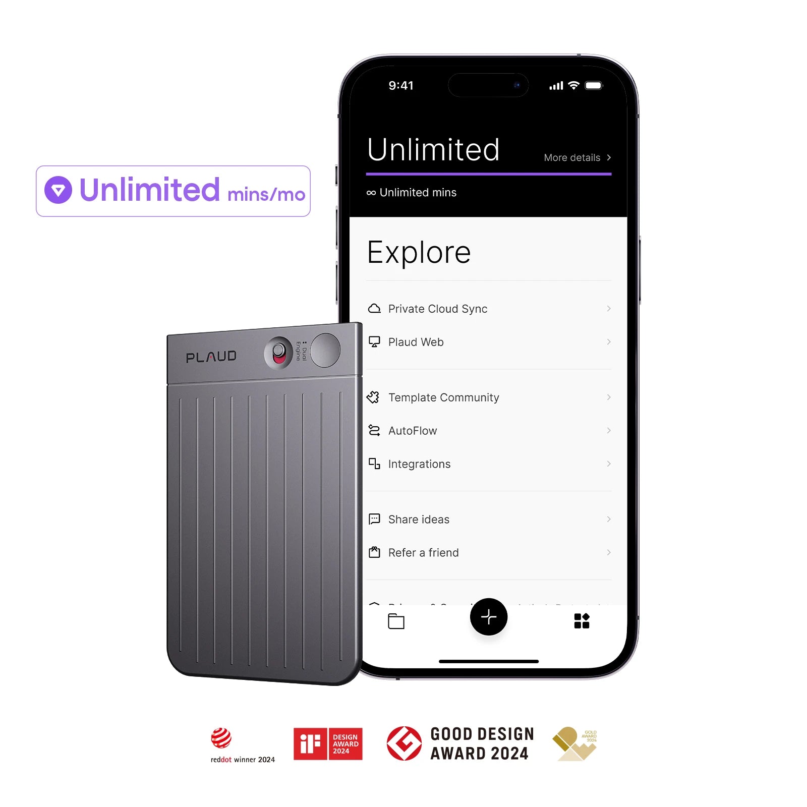Plaud Note + Annual Unlimited Plan